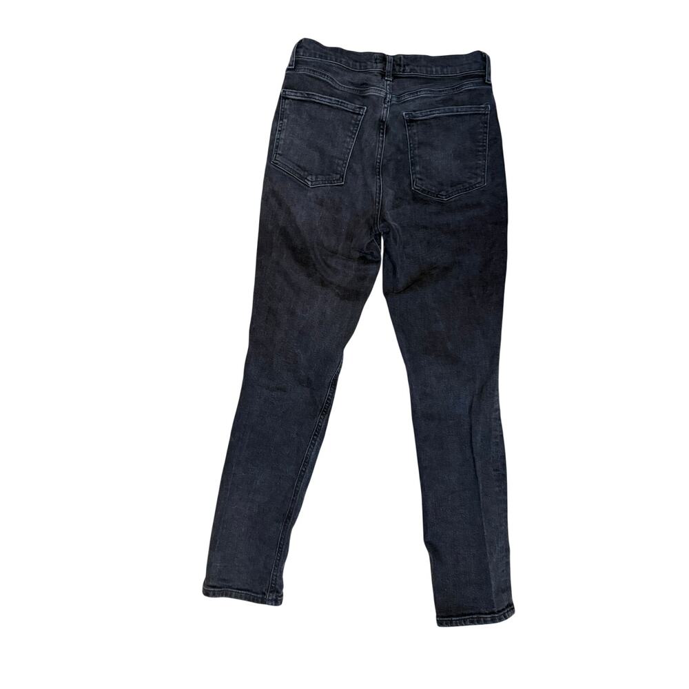 AGOLDE Nico High Rise Slim Jeans 28 | Washed Black | 5-Button Fly | Knee Rip - Picture 6 of 10